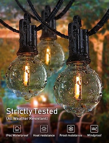 Brightown (2 Pack Outdoor String Lights - Globe Patio Lights 35 Ft with 30 G40 Shatterproof Bulbs, Waterproof Connectable Commercial Hanging Light for Backyard Bistro Porch Cafe Deck - Image 5