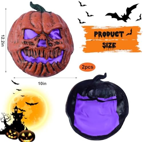 2Pcs Halloween Pumpkin Porch Light Covers, Pumpkin Light Covers Halloween Decorations Outdoor Garage Lights Fixtures Cover Fall Porch Decor for Porch, Front Door, Wall Lamp (Purple) - Image 2