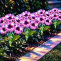 Solar Garden Lights Outdoor, 4 Pack Solar Multicolor Sunflower Lights with 18 Head 3.5 Inch Flowers, Waterproof Flowers Light Fall Decor Auto ON/Off for Garden Yard Patio, Gifts for Mom Women by MRHEPHAESTUS