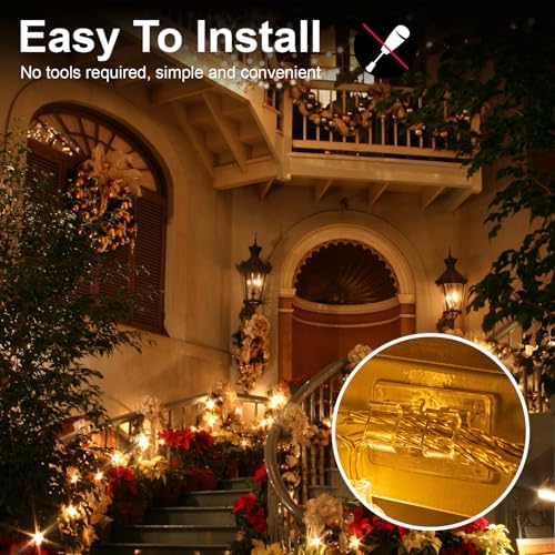 TidyHelper 40 PCS Hooks for Outdoor String Lights & 20 PCS Screw in Hooks - Image 6