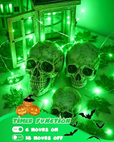 4 Pack 60 LED Fairy Lights Battery Operated with Timer, String Lights Green - Image 2