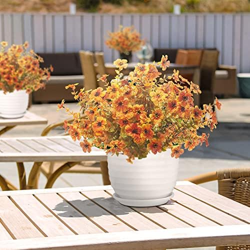 10 Bundles Artificial Fall Flowers Outdoor UV Resistant Fake Flowers - Image 4