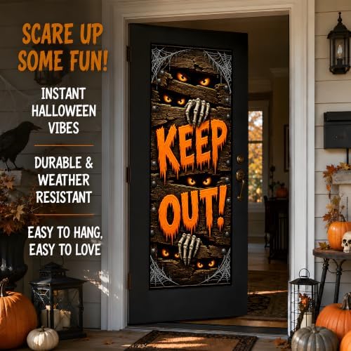 Halloween Door Decorations - Halloween Keep Out Door Cover - Image 4