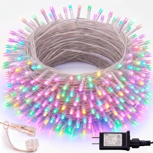 Dazzle Bright 300 LED Easter String Lights, 100 FT Colorful Connectable Waterproof String Lights Clear Wire with 8 Modes, Easter Decorations for Indoor Outdoor Party Yard Garden (Pastel) by DazzleBright