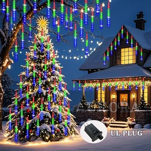 Aukora Christmas Lights Outdoor,Meteor Shower Lights UL Certified - Image 4