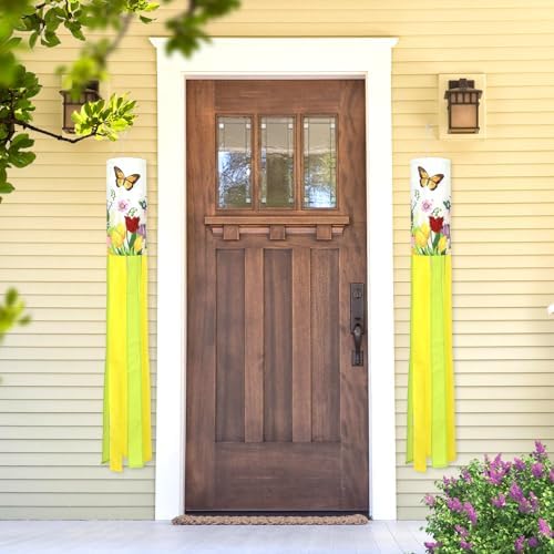 NOVWANG Butterfly Windsock, 3D Flower Wind Sock 40 Inch Spring Summer Outdoor Hanging Flag Decoration for Home Garden Yard Patio Lawn Decor - Image 4