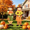 MUMTOP Fall Scarecrow Garden Yard Stake Set of 2,Thanksgiving Outdoor Decor by MUMTOP