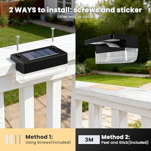 Solar Deck Lights Outdoor, Solar Step Lights Waterproof, 16 Pack Warm White - Image 5
