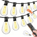 120FT Outdoor String Lights with Remote, LED Patio Lights with 45+2 Waterproof S11 Bulbs, Outside Dimmable 2700K Warm White, Timer & 3 Modes,for Backyard Garden Deck Porch Balcony Gazebo Party Decor by Tenmiro