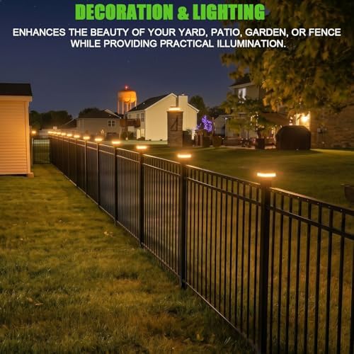 Modern Solar Post Cap Lights - 8 Pack, 2 Modes LED(3000K/6000K) Deck Fence Cap Light for 2x2, 2.5x2.5, 3x3 Posts, IP65 Waterproof, Decoration for Patio, Porch - Image 6
