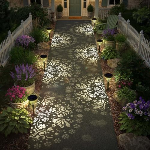 twinkya 4 Pack Solar Lights Outdoor Waterproof Decorative Solar Garden Lights for Outside Bright Led Metal Solar Powered Pathway Landscape Light for Yard Path Backyard Walkway Sidewalk Patio Decor - Image 3