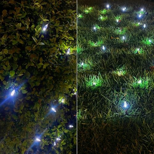 Christmas Net Lights Outdoor 120 LED 5ftx6ft Decorations,8 Modes Connectable Waterproof Mesh for Xmas Trees, Bushes, Wedding, Garden, Outdoor, Indoor Decor（Cool White） - Image 2