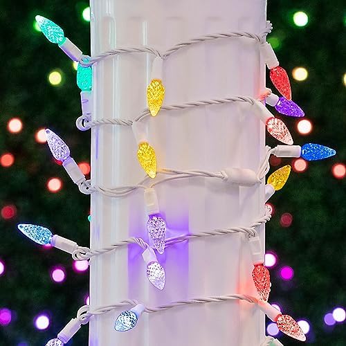 Novelty Lights 24FT 70 LED C6 Outdoor Rainbow Christmas String Lights - Image 3