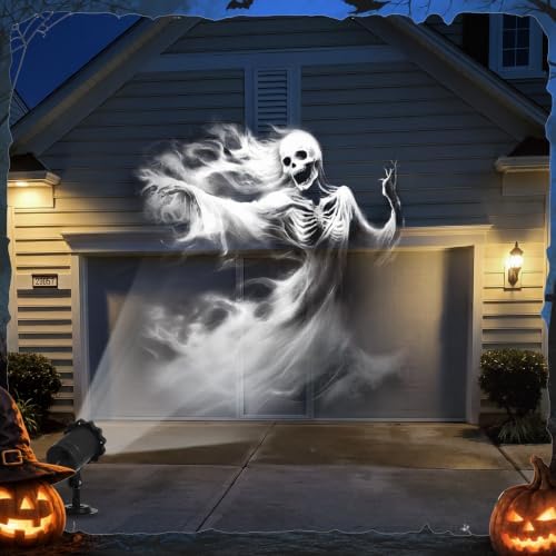 Treela Halloween Projector Light Outdoor Ghost Decorations, White - Image 2