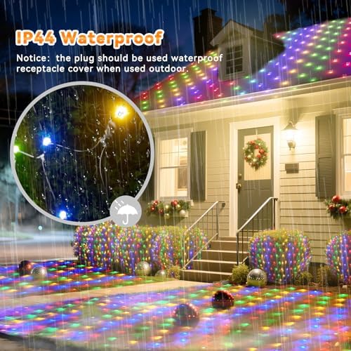 LitHome 21FT x 5FT Christmas Net Lights Outdoor Mesh Lights Connectable - Image 5