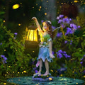 Pohabery Fairy Garden Statue Solar Garden Fairy with Lantern Light Outdoor Decoration Waterproof Solar Sculpture for Patio Yard Lawn Gift for Mom Grandma by Pohabery