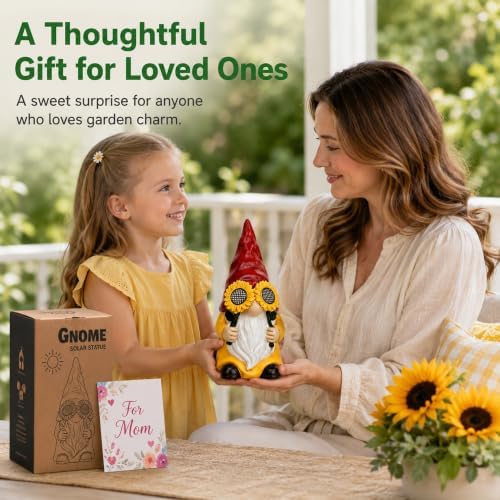 Solar Funny Garden Gnome Statue: Outdoor Lights Decorations - Image 3