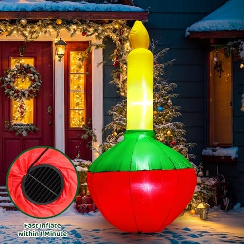 Soulchen 5ft Christmas Inflatable Bubble Light Outdoor Decorations Backyard Inflatables Bubble Light Built-in LED Lighted Christmas Blow up for Yard Garden Lawn Holiday Party Decor - Image 4