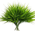 alyptus Artificial Grass Outdoor 12 Bundles Fake Plants Outside Green Onion Faux Greenery Shrubs for Front Porch Planters Pot Décor for Outdoors (Grass) by ALYPTUS