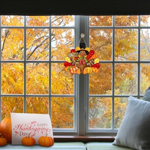 Thanksgiving Turkey Front Door Sign, Fall Give Thanks Farmhouse - Image 5