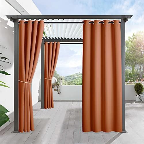 RYB HOME Outdoor Curtains for Patio Waterproof Privacy Thermal Insulated by RYBHOME