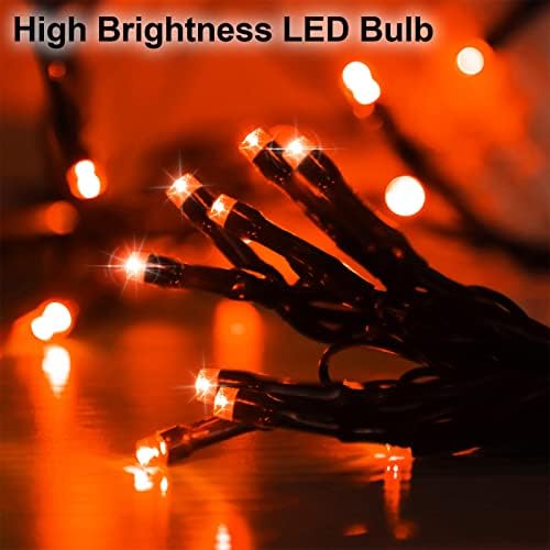 Solar Halloween String Lights, Orange 200Led, Outdoor Waterproof - Image 5