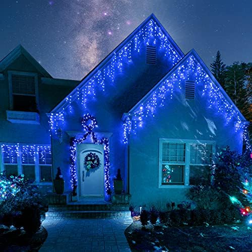 Lomotech Christmas Icicle Lights - 65Ft Christmas Lights,Blue - Image 5