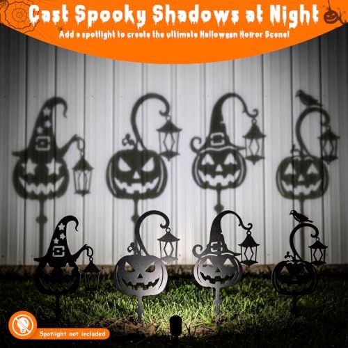 KODIBO Halloween Docorations Outdoor 4-Pack Metal Pumpkin Yard Stakes - Image 4