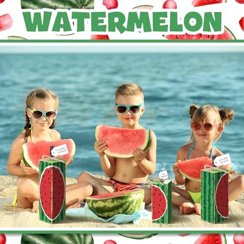 Yousoontic 3 Pcs Summer Wooden Table Decor Watermelon Table Centerpiece Wooden Watermelon Block Signs Summer Decoration for Home Office Kitchen Mantel Shelf - Image 6