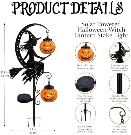 Halloween Decorations Outdoor-Solar Stake Lights Halloween Decor (Black-E) - Image 2