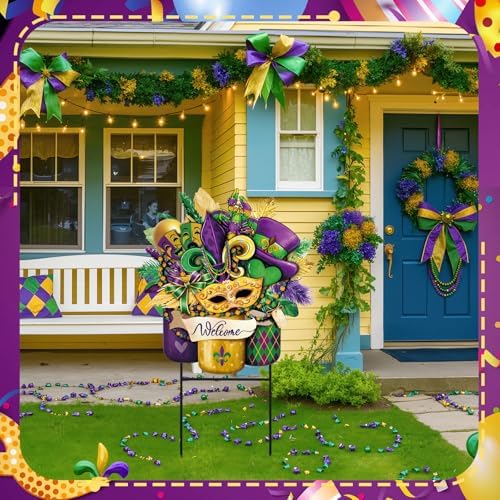 Decoration Yard Sign Stake 14.2 Inch Yard Decor(Carnival) - Image 3