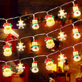 Zhanmai 2 Pcs Christmas Snowman Snowflake String Lights 10ft 20 LED by Zhanmai