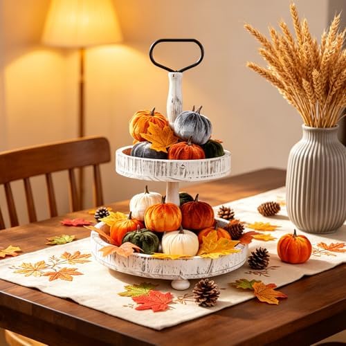 Super Holiday 15PCS Fall Pumpkins for Indoor Autume Thanksgiving Home Decor - Image 4