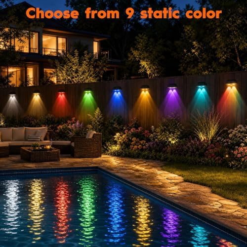 2 Pack Solar Lights Outdoor, LED Solar Fence Lights, IP65 Deck Lights - Image 3