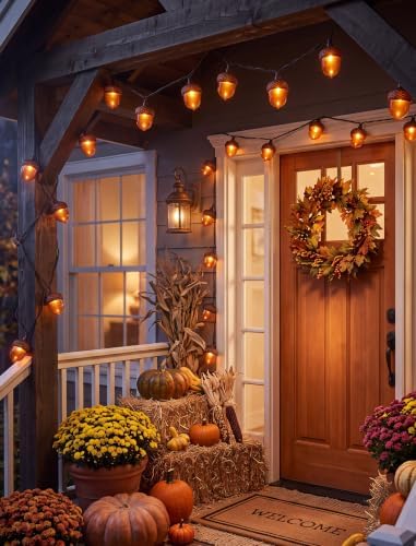 8.5 FT Fall String Lights with 10 LED 3D Acorn Plug in Autumn Décor Lights - Image 6