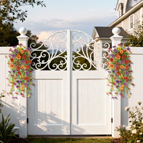 Homsunny Artificial Hanging Flowers for Outdoor, 8PCS Fake Flowers - Image 5