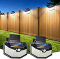 800LM Clip On Solar Lights Outdoor, 270° Wide Angle Motion Sensor Outdoor Lights with 115 LEDs & 3 Modes, IP65 Waterproof Solar Fence Lights Outdoor for Deck, Gutter, Patio, Backyard, Railing 2Pack by LUHLEE