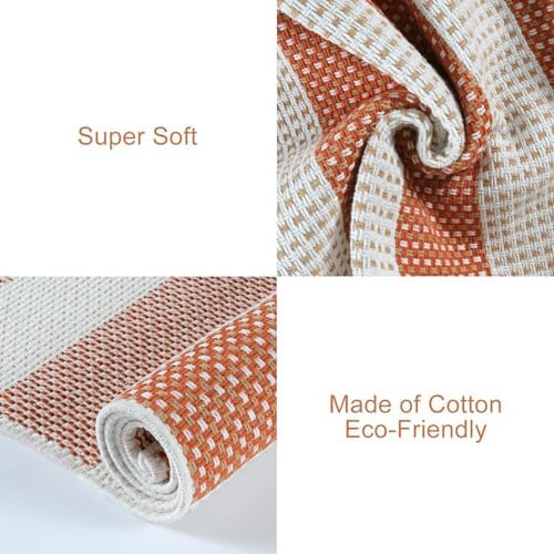OJIA Outdoor Mat Orange Outdoor Rug 3'x5' Fall Welcome Mats for Front Door - Image 3