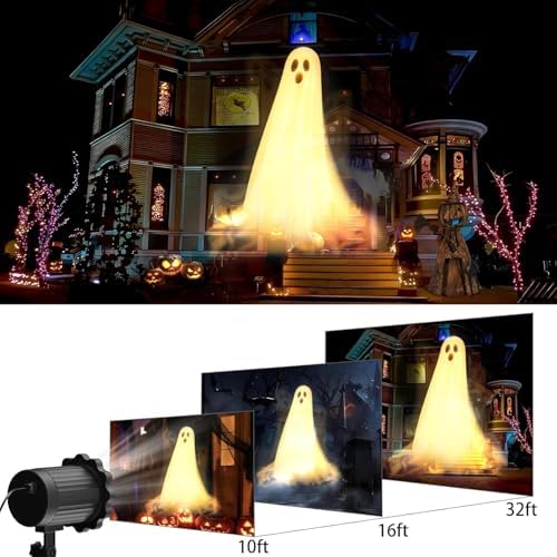Halloween Projector Lights Outdoor, Ghost Halloween Projector for Yard - Image 6