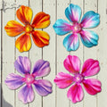 Giyyomtr Metal Flowers Wall Decor - 4pcs Metal Wall Art Hanging Decorations for Outdoor Fence Garden Yard Patio Exterior Wall Decor by Giyyomtr