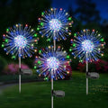Solar Garden Lights Outdoor, 4 Pack 120 LED Twinkling Firework Lights Decorative with 2 Modes, Outdoor Waterproof Solar Starburst Light for Yard Pathway Planter Patio Decor, Multicolor by Unknown
