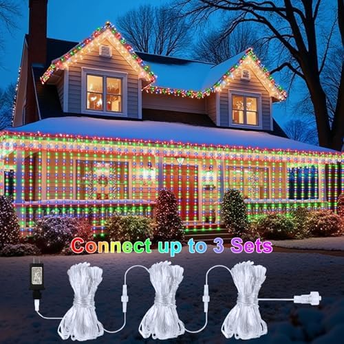 600 LED Curtain Lights 20Ftx10Ft Dual Color Changing Lights with Remote - Image 6