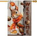 Welcome Fall Garden Flag 28x40inch The Nut Squirrel Fall Autumn Thanksgiving Garden Flags Yard Porch House Flag Double-Side For Home Outdoor Yard Patio Lawn Decor, Garden Decorations (RMQ-718D, 28"X40") by Unknown