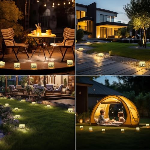 MLKNK Solar Brick Lights-Outdoor Solar Lights for Yard 6 Pack Garden Decor - Image 5