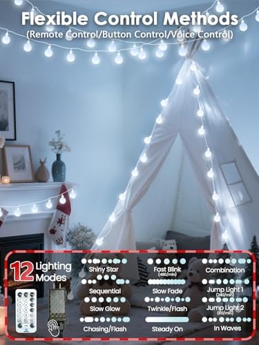 Connectable 43FT 100LED Globe String Lights Indoor, Smart Classroom Lights - Image 6