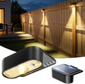 JOFIOS Solar Fence Lights Outdoor - 3000/4000/6000K 3 Mode, Solar Deck Lights Outdoor Waterproof, Fence Light Solar Powered for Outside, Backyard, Railing, Step, Patio and Wall, 2 Pack by JOFIOS