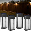 GOODFOEVER 4 Pack Solar Post Accent Light/Wall Light for Outdoor Use, Body in Aluminum and Glass Waterproof by GOODFOEVER