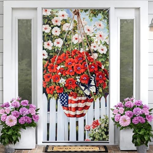 Patriotic Welcome Door Cover, 70.86" X 35.43" Door Banner - Image 2
