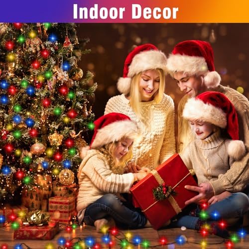 Nisocy 100FT 4-Color Christmas String Lights, Red Green Blue Warm White LED Mini Lights with Green Wire, 8 Modes, Timer, Plug-in Indoor Outdoor Lights for Tree, Porch, Fence and Holiday Decor - Image 4