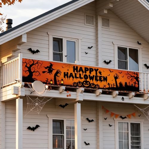 Happy Halloween Banner Outside Halloween Decorations Yard Party Porch Sign - Image 4